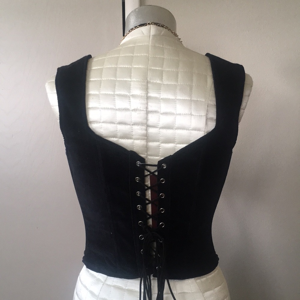 🇯🇵 Velvet underbust corset S - M - Picture 2 of 7